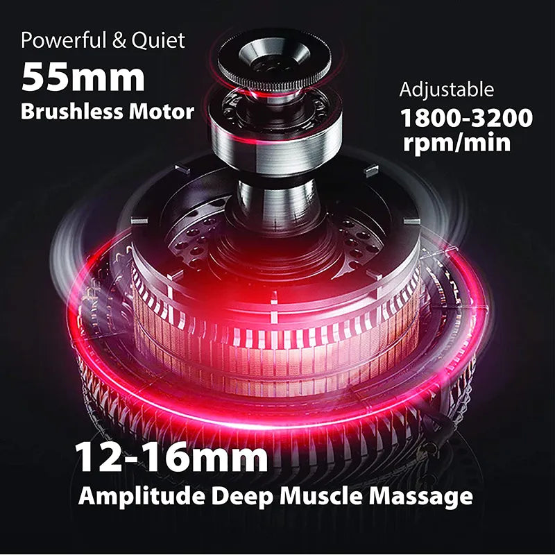 Massage Gun Deep Body Massager For Muscle Pain Relief  Exercising Body and Relaxation Slimming Shaping Massager